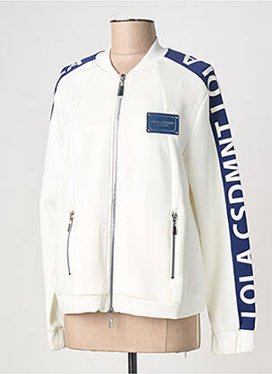 Veste casual fermeture zippée sur le devant blanc LOLA CASADEMUNT femme