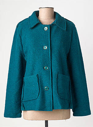 Veste casual coupe droite bleu ELEONORA AMADEI femme