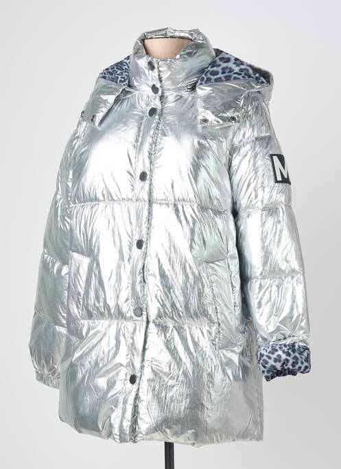 Doudoune poches a capuche argent LOLA CASADEMUNT femme