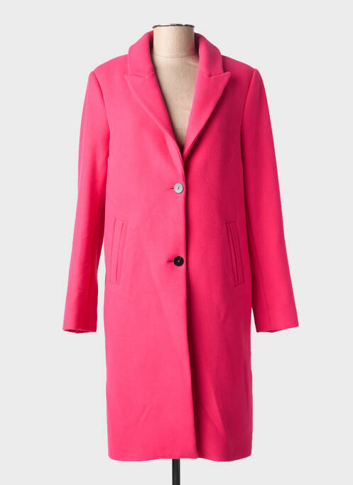 Manteau long coupe droite sans capuche rose EVA KAYAN femme