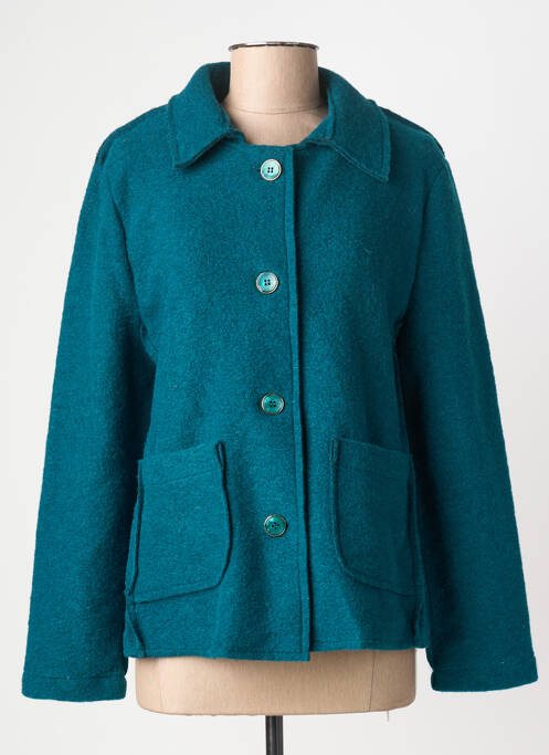 Veste casual coupe droite bleu ELEONORA AMADEI femme