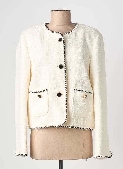 Veste chic fermeture boutonnée sur le devant blanc JOSEPH RIBKOFF femme