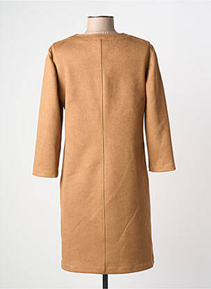 Robe courte manches 3/4 manches 3/4 marron GEVANA femme