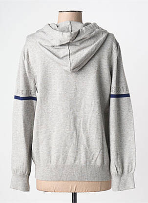 Sweat-shirt à capuche manches longues manches longues gris PASSIONI femme