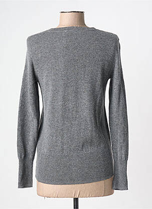 Gilet manches longues col rond gris DIANE LAURY femme