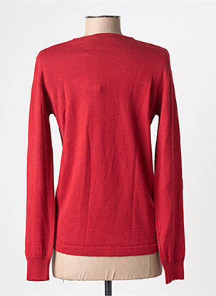 Pull coupe cintrée manches longues rouge GEVANA femme