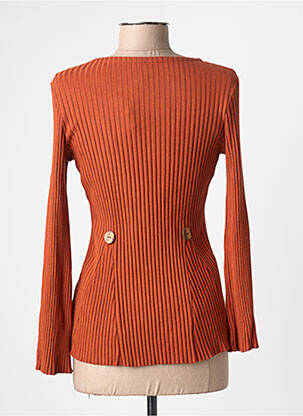 Pull coupe cintrée manches longues orange LO! LES FILLES femme