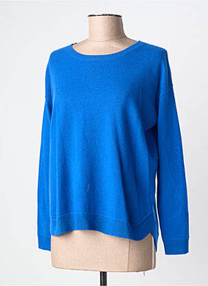 Pull coupe droite manches longues bleu ESTHEME femme