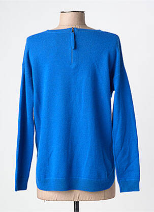 Pull coupe droite manches longues bleu ESTHEME femme