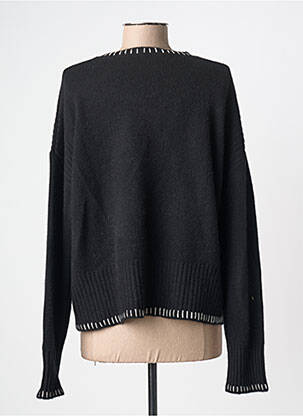 Pull coupe droite manches longues noir ESTHEME femme