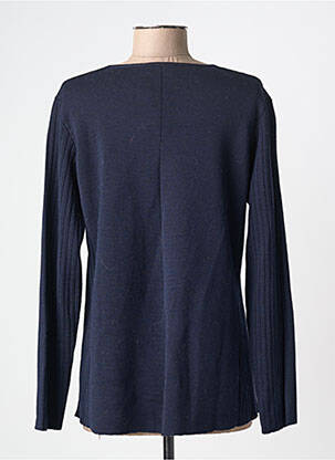 Pull coupe droite manches longues bleu MARIA BELLENTANI femme