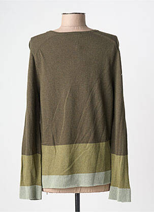 Pull coupe droite manches longues vert MARIA BELLENTANI femme
