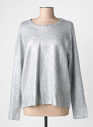 Pull col rond manches longues argent LOLA CASADEMUNT femme