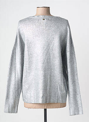 Pull coupe droite manches longues argent LOLA CASADEMUNT femme