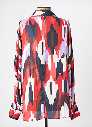 Chemisier tissage crêpe manches longues rouge LOLA CASADEMUNT femme