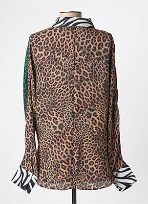 Chemisier tissage crêpe manches longues vert LOLA CASADEMUNT femme