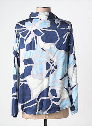 Chemisier imprimé fantaisie manches longues bleu MARIA BELLENTANI femme