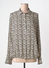 Blouse imprimé fantaisie manches longues noir TONI femme