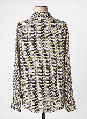 Blouse imprimé fantaisie manches longues noir TONI femme