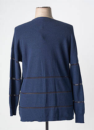 Pull coupe droite manches longues bleu MARIA BELLENTANI femme