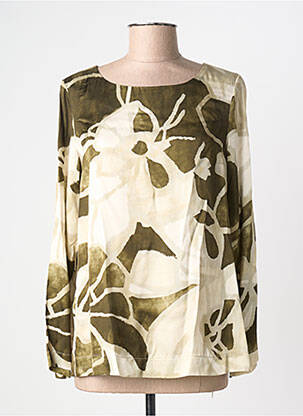 Blouse imprimé fantaisie manches longues vert MARIA BELLENTANI femme