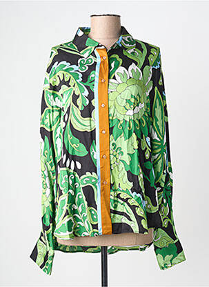 Chemisier imprimé fantaisie manches longues vert LOLA CASADEMUNT femme