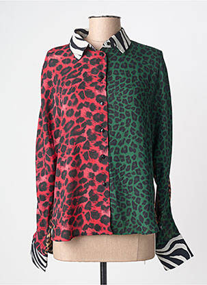 Chemisier tissage crêpe manches longues vert LOLA CASADEMUNT femme