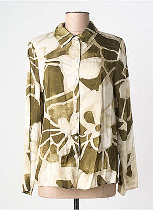 Chemisier imprimé fantaisie manches longues vert MARIA BELLENTANI femme