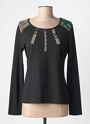 Pull coupe cintrée manches longues noir OLIVIER PHILIPS femme