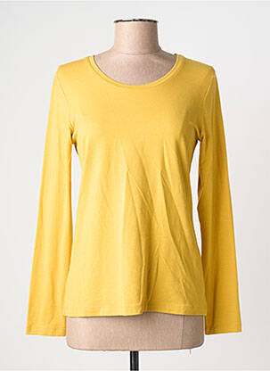 T-shirt stretch manches longues jaune DOLCEZZA femme