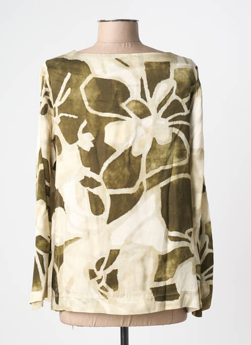 Blouse imprimé fantaisie manches longues vert MARIA BELLENTANI femme