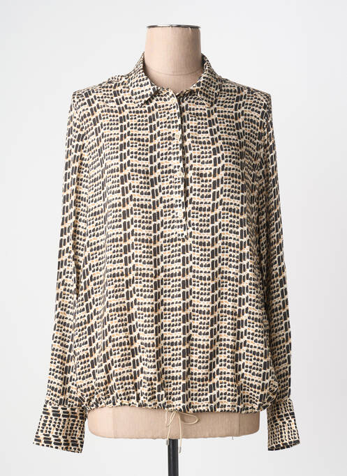 Blouse imprimé fantaisie manches longues noir TONI femme