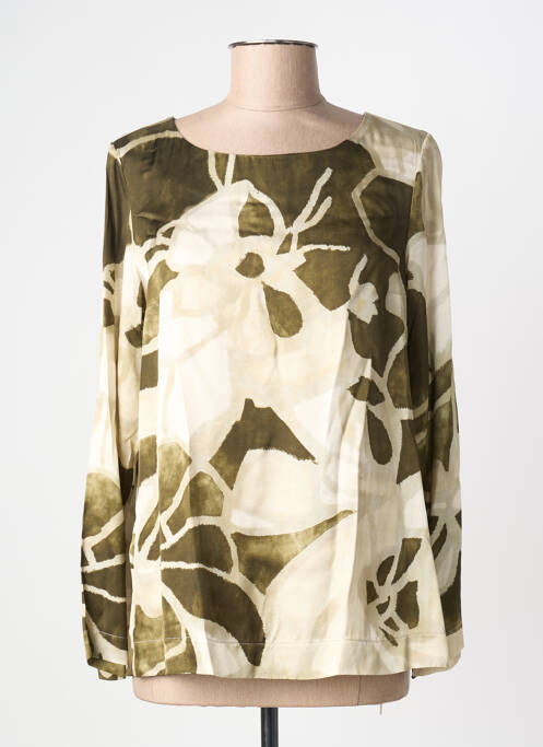 Blouse imprimé fantaisie manches longues vert MARIA BELLENTANI femme