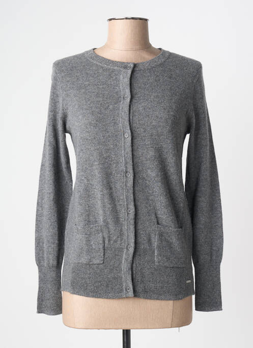 Gilet manches longues coupe cintrée gris DIANE LAURY femme