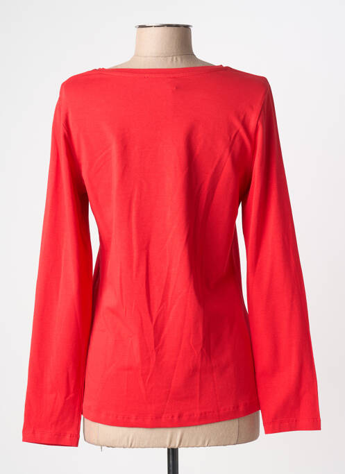 T-shirt stretch manches longues rouge DOLCEZZA femme
