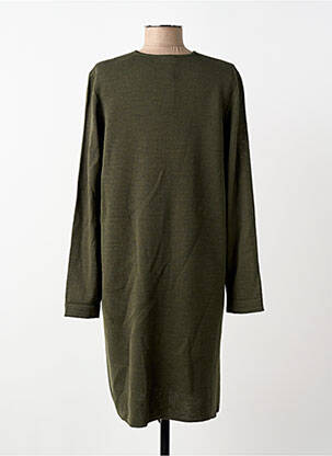 Robe pull col v manches longues vert MARIA BELLENTANI femme