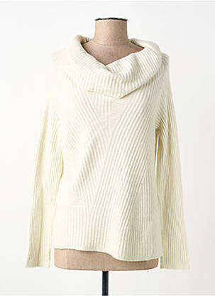 Pull coupe droite manches longues beige ELEONORA AMADEI femme