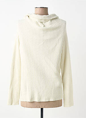 Pull coupe droite manches longues beige ELEONORA AMADEI femme