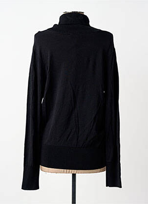 Pull col roulé stretch manches longues noir EVA KAYAN femme