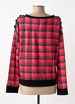 Pull stretch manches longues rose LESLIE femme