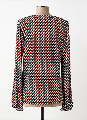 Top coupe cintrée manches longues marron JOSEPH RIBKOFF femme