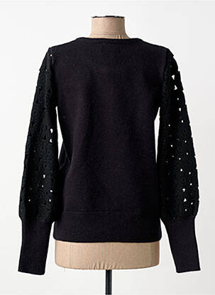 Pull stretch manches longues noir LEO & UGO femme