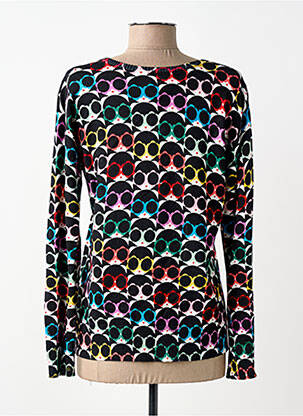 Pull coupe cintrée manches longues noir LEO & UGO femme