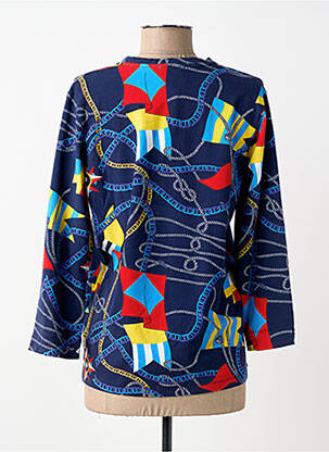 T-shirt manches 3/4 manches 3/4 bleu LEO & UGO femme