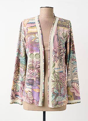 Gilet manches longues stretch beige GEVANA femme