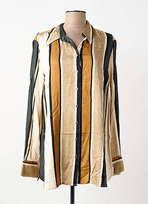 Chemisier coupe fluide manches longues beige TONI femme