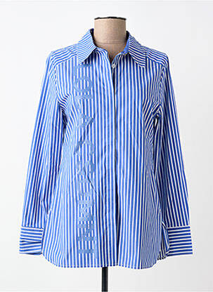 Chemisier coupe droite manches longues bleu LOLA CASADEMUNT femme