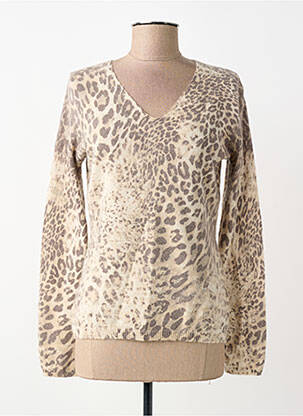 Pull col v manches longues beige ANANKE femme