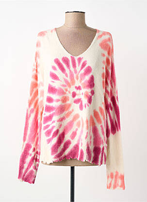 Pull col v manches longues rose MPC (MA PETITE CAPSULE) femme