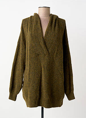 Pull col v manches longues vert EVA KAYAN femme